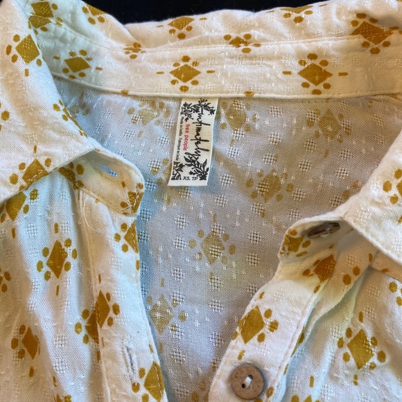 Willow Yellow Print Long Sleeve Bodysuit - Size XS - Picture 11 of 14